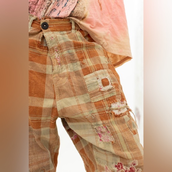 Magnolia Pearl Patchwork Crossroads Carmel Plaid Pants Free People - Picture 15 of 15